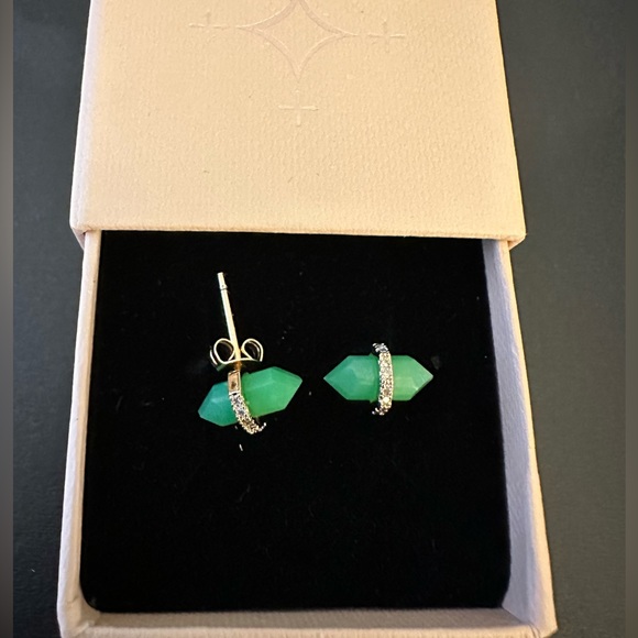 Joy Dravecky Noveau Stud - Chrysoprase - Picture 2 of 2